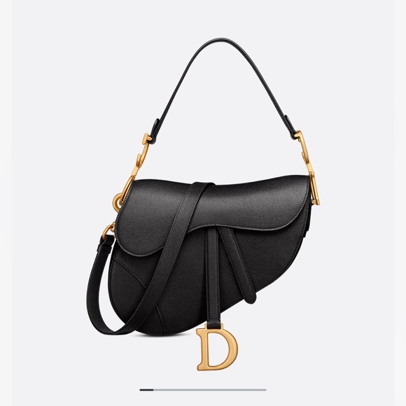 Dior Black Shoulder Bag with Gold Accents - Picture 1 of 6